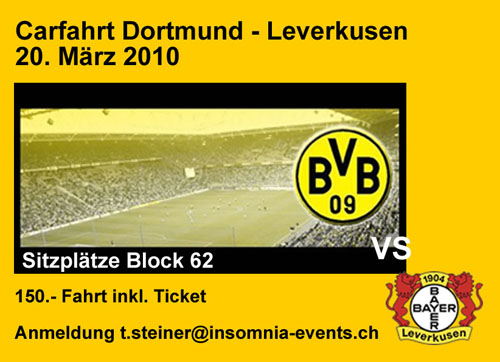 Carfahrt Dortmund-Leverkusen